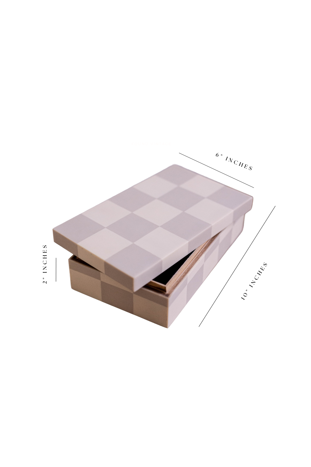 Checkered Gray & Off White Decor Box - Luxe B Co