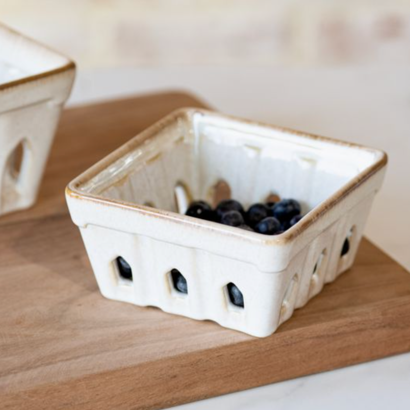 Cream Splatter Berry Basket | By Luxe B Co.