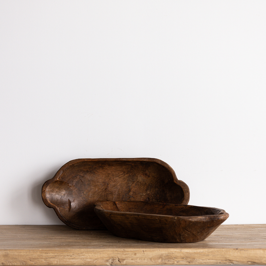 Dark Wooden Dough Bowl - Luxe B Co