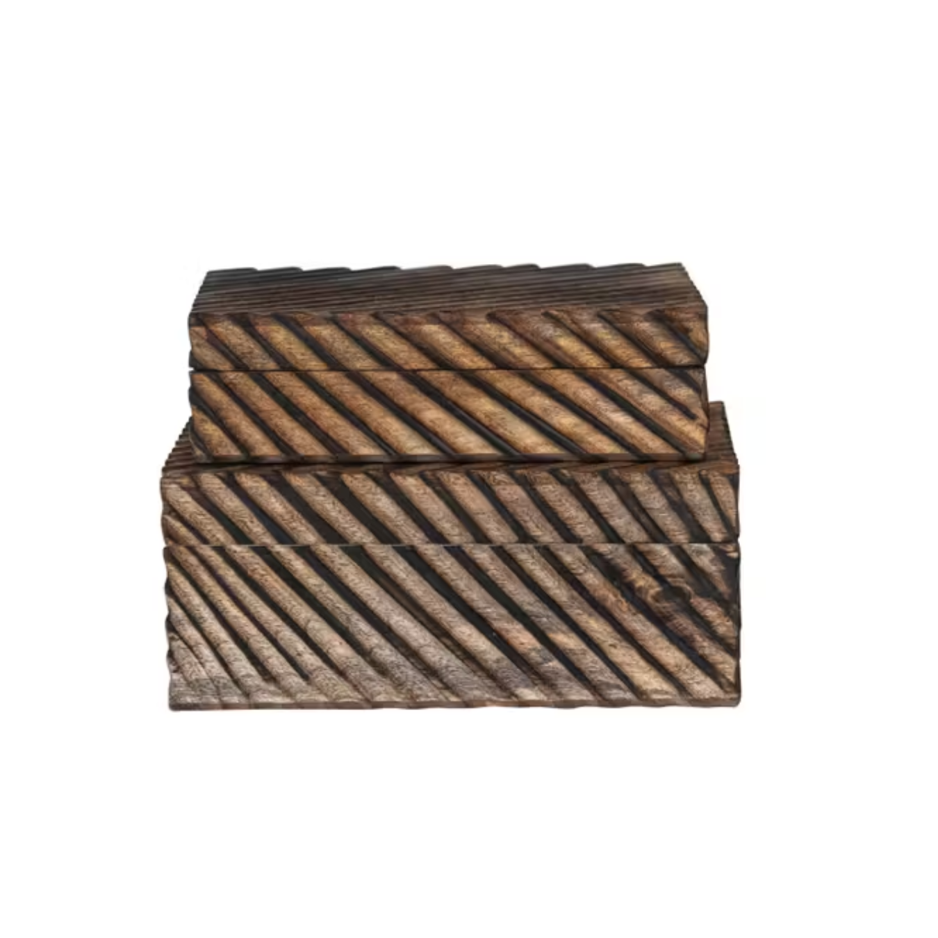 Decorative Carved Mango Wood Box | By Luxe B Co.