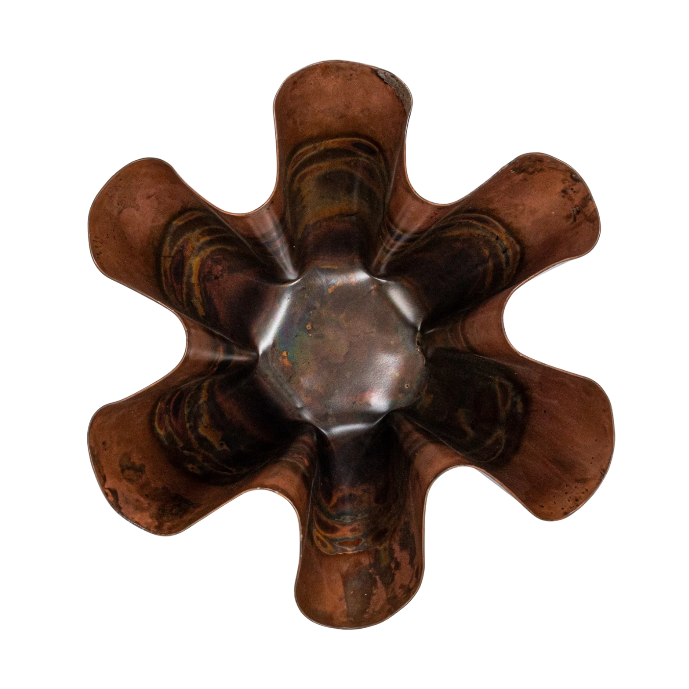 Decorative Metal Ruffled Bowl | By Luxe B Co.