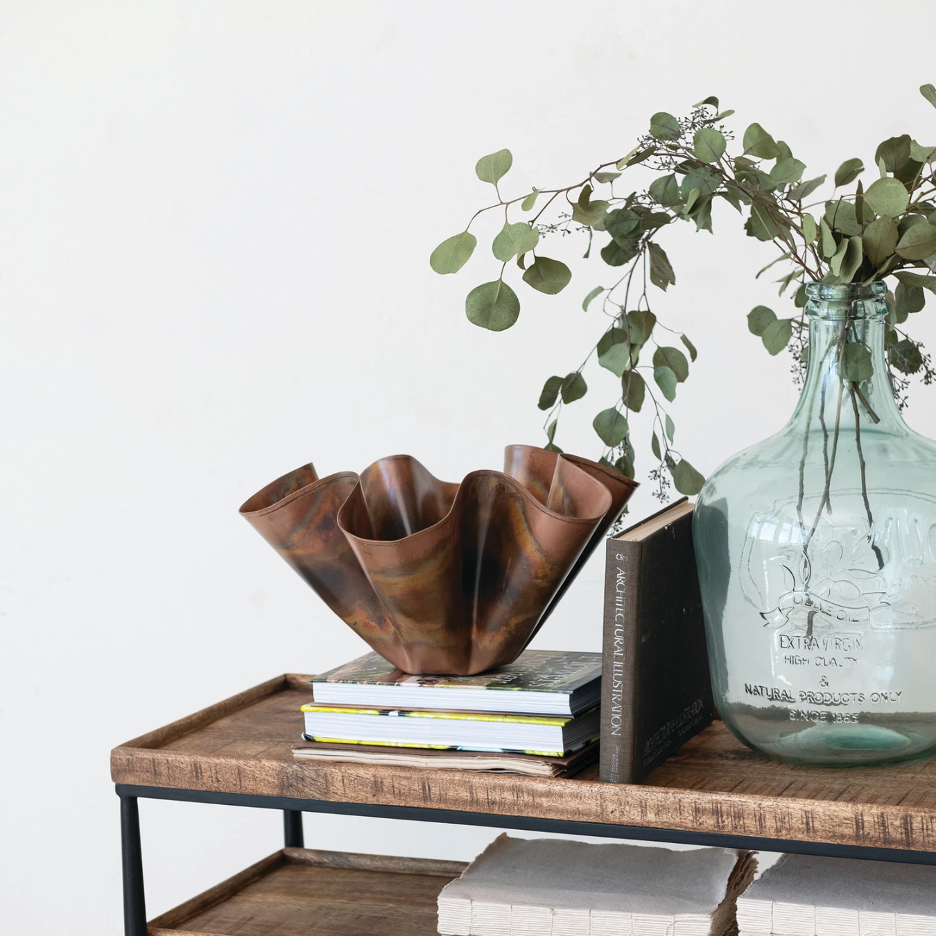 Decorative Metal Ruffled Bowl | By Luxe B Co.