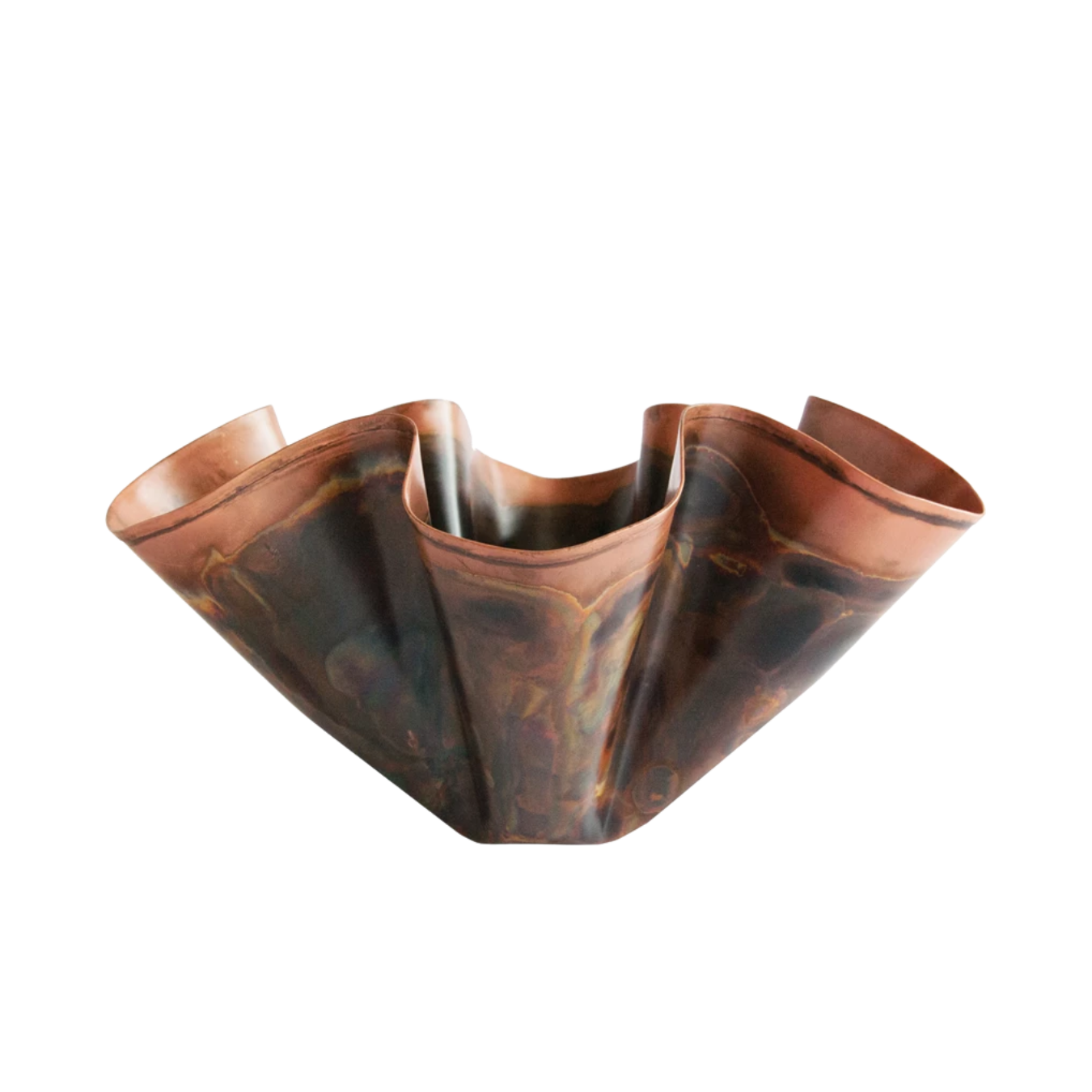 Decorative Metal Ruffled Bowl | By Luxe B Co.