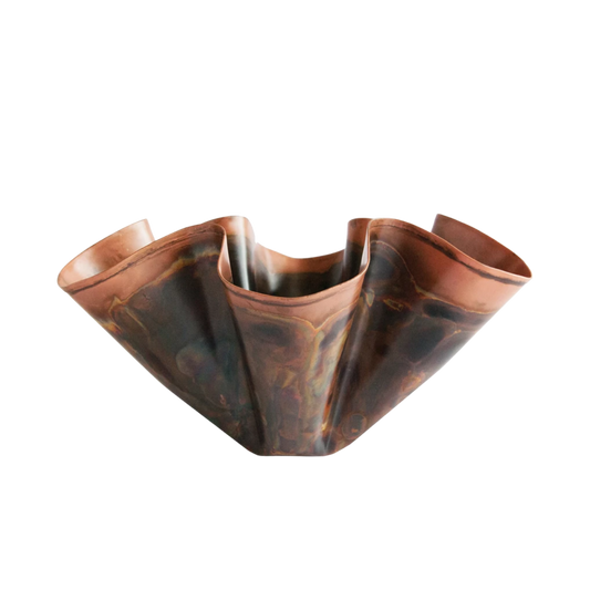 Decorative Metal Ruffled Bowl | By Luxe B Co.