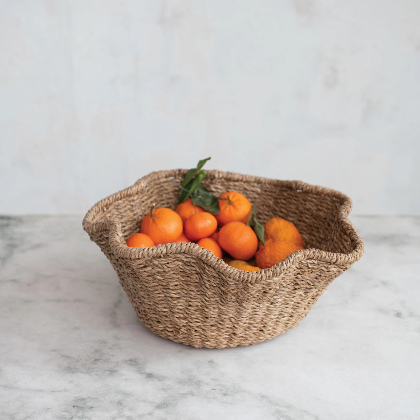 Decorative Ruffled Woven Bowl | By Luxe B Co.