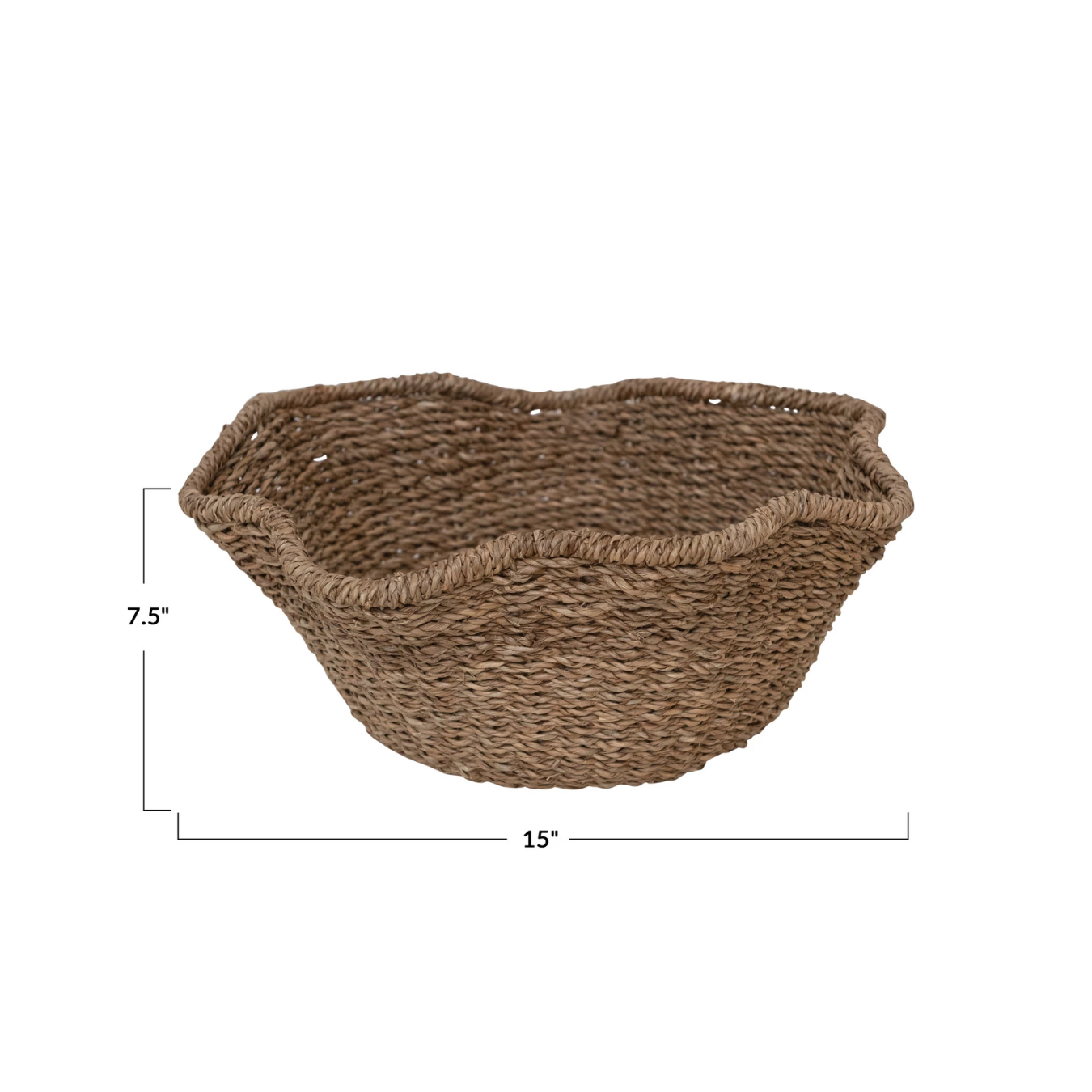 Decorative Ruffled Woven Bowl | By Luxe B Co.