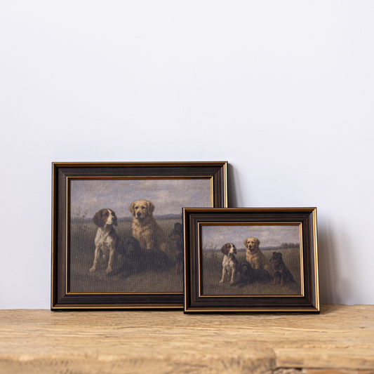 Dog Breeds | Antique Inspired Brass Trim Black Framed Art By Luxe B Co.