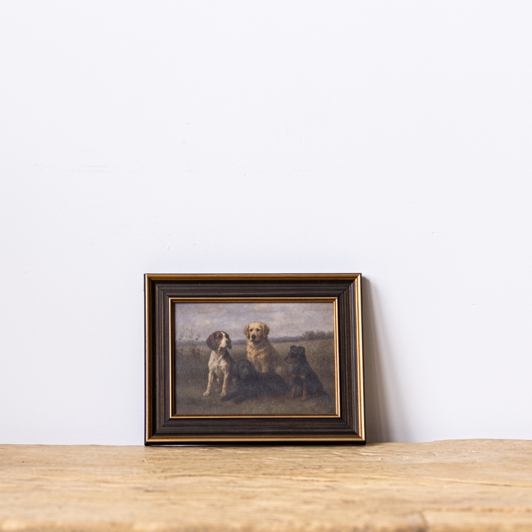 Dog Breeds | Antique Inspired Brass Trim Black Framed Art By Luxe B Co.