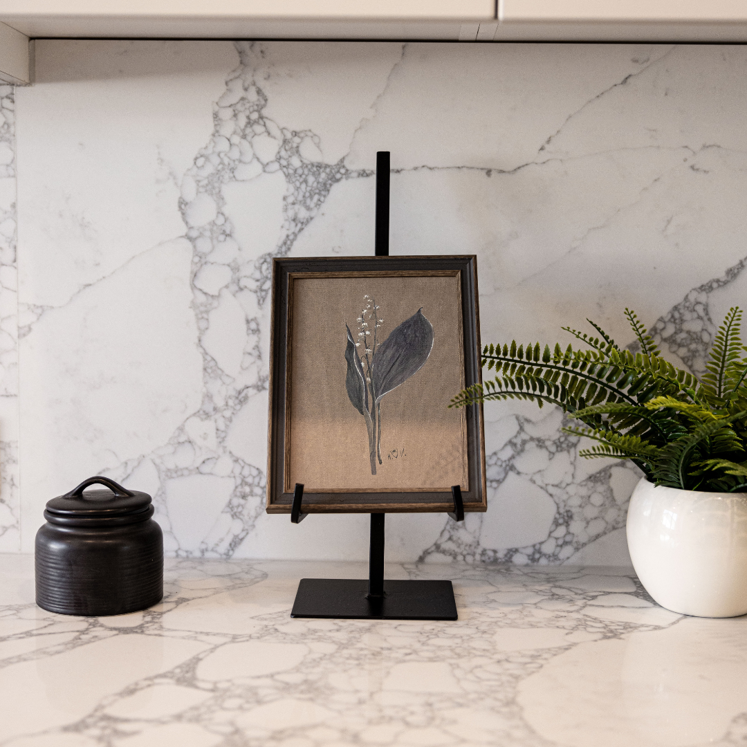 Dual Arm Black Iron Easel | By Luxe B Co.