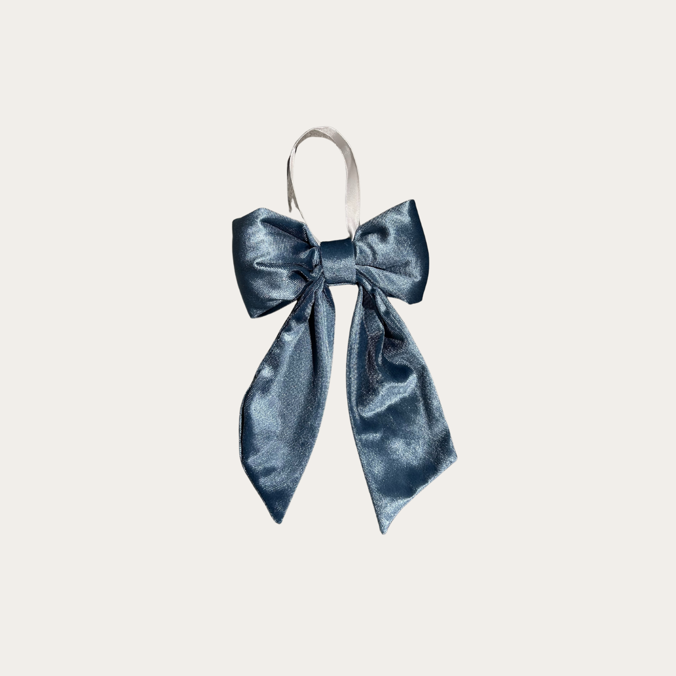 Dusty Blue Velvet Holiday Bows | By Luxe B Co. 