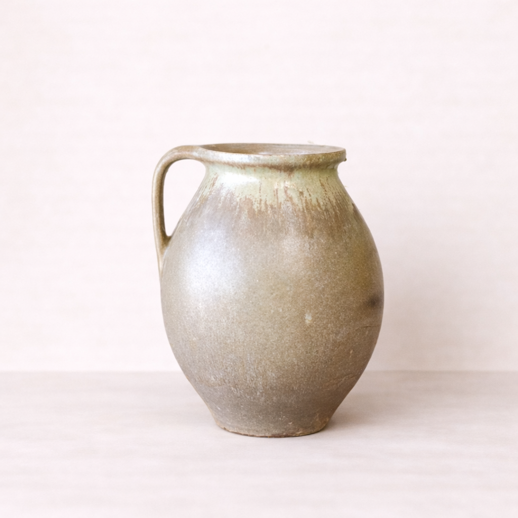 Earthy Green Terracotta Handled Jug - Luxe B Co