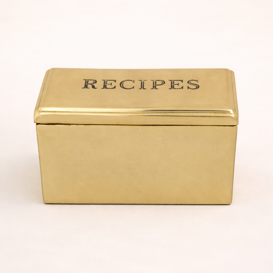 Etched Stainless Steel Recipe Box | By Luxe B Co. 