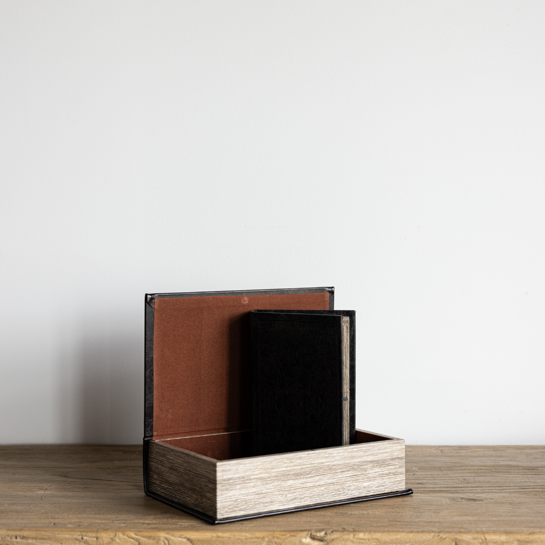 Faux Leather Storage Book Boxes | By Luxe B Co.