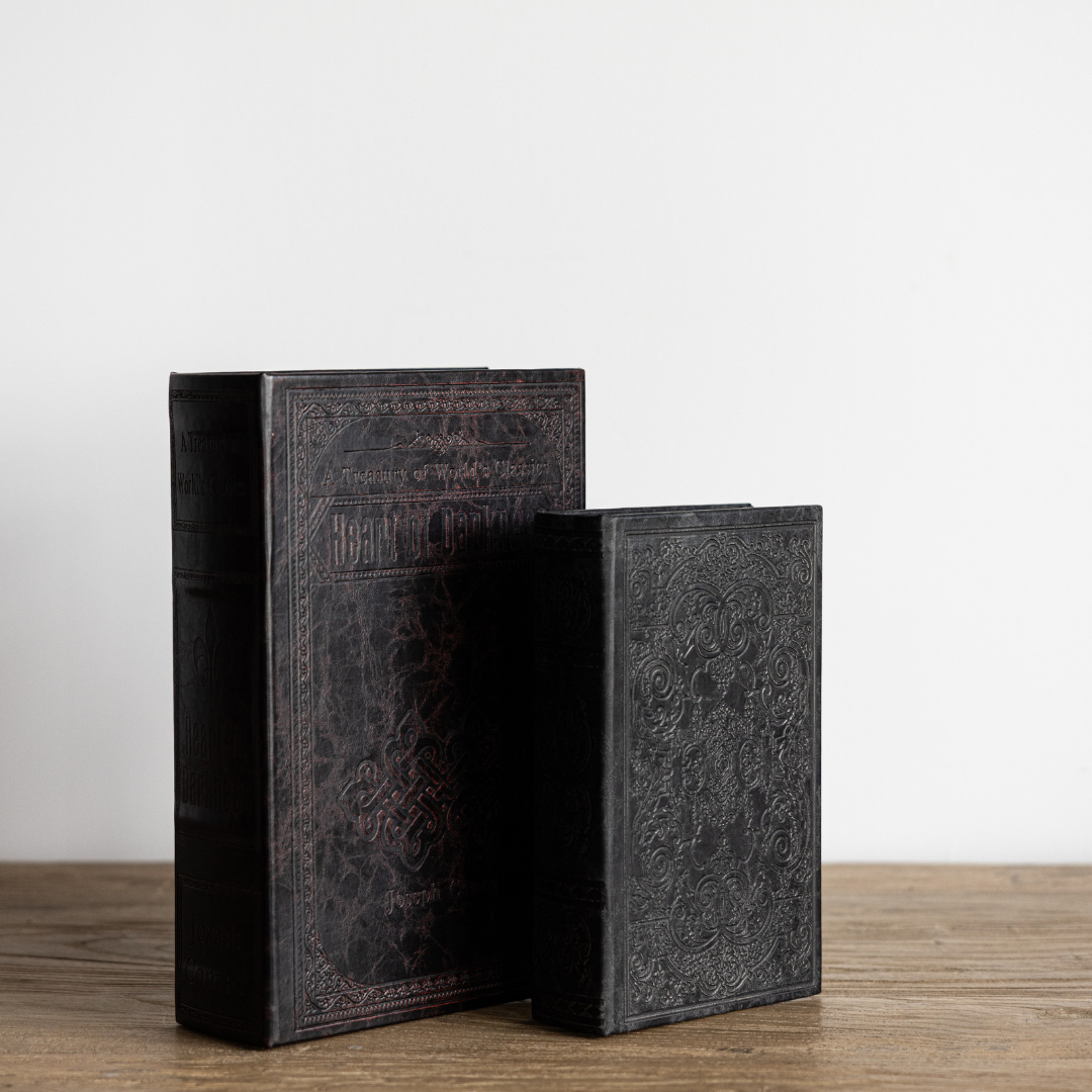 Faux Leather Storage Book Boxes | By Luxe B Co.