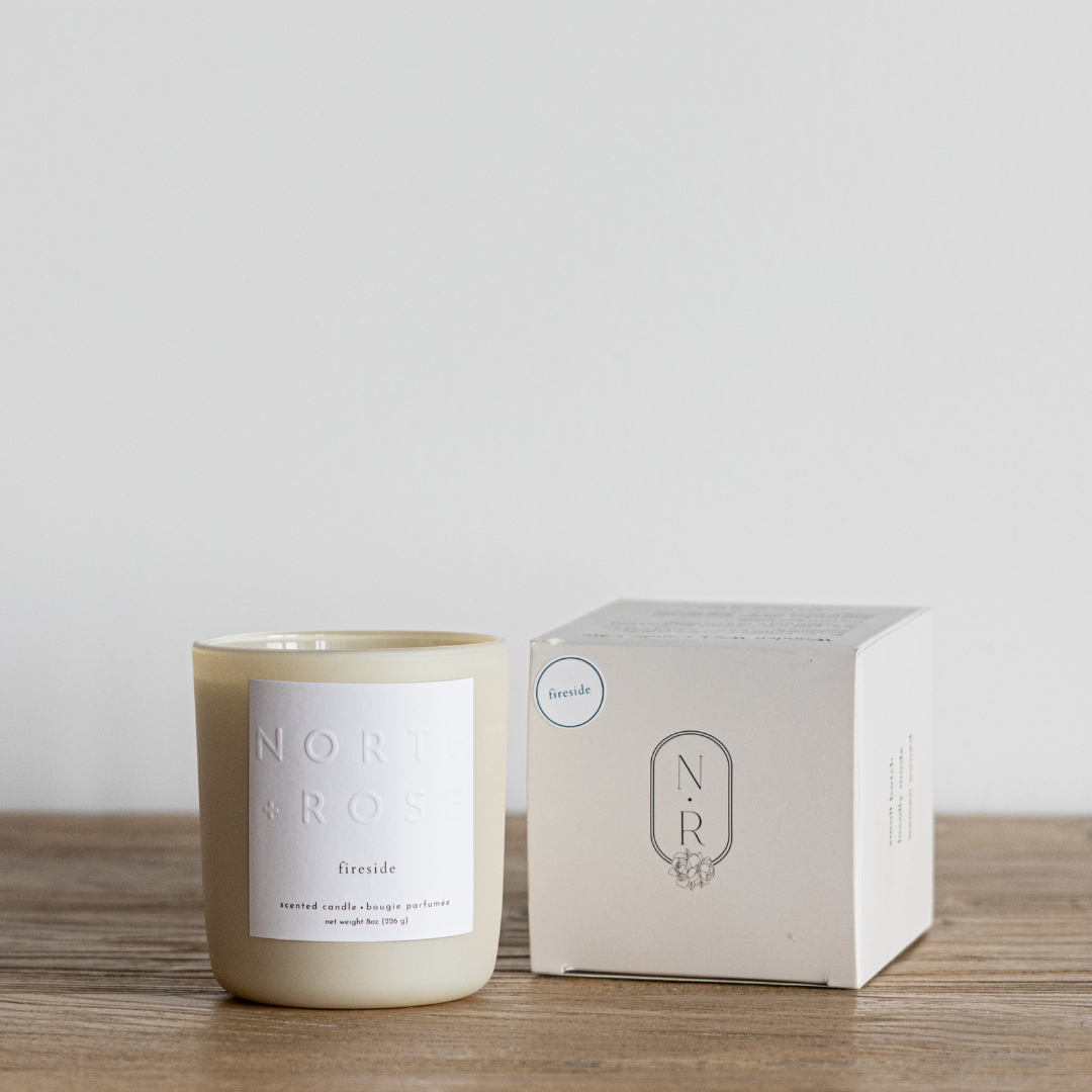 Fireside Soy Wax Candle with Wood Wick | By Luxe B Co.