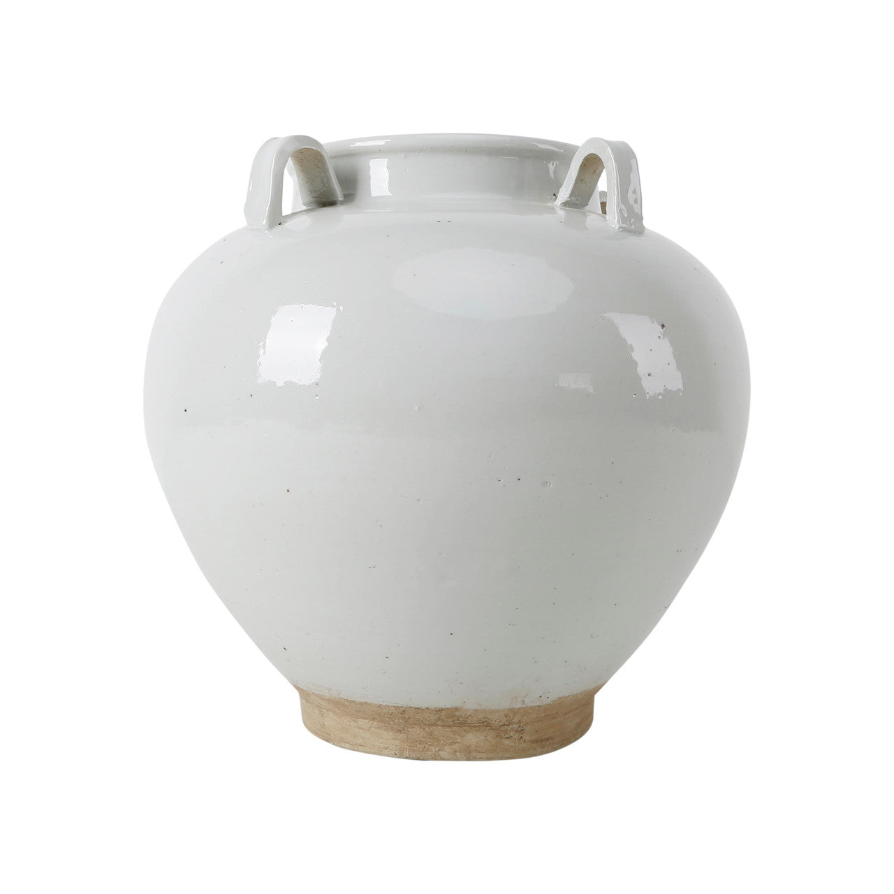 Four Handle Glazed Vase | By Luxe B Co.