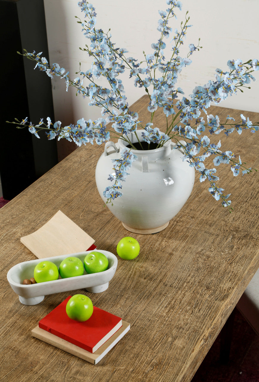 Four Handle Glazed Vase | By Luxe B Co.