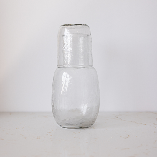 Glass Carafe With Tumbler Set | By Luxe B Co