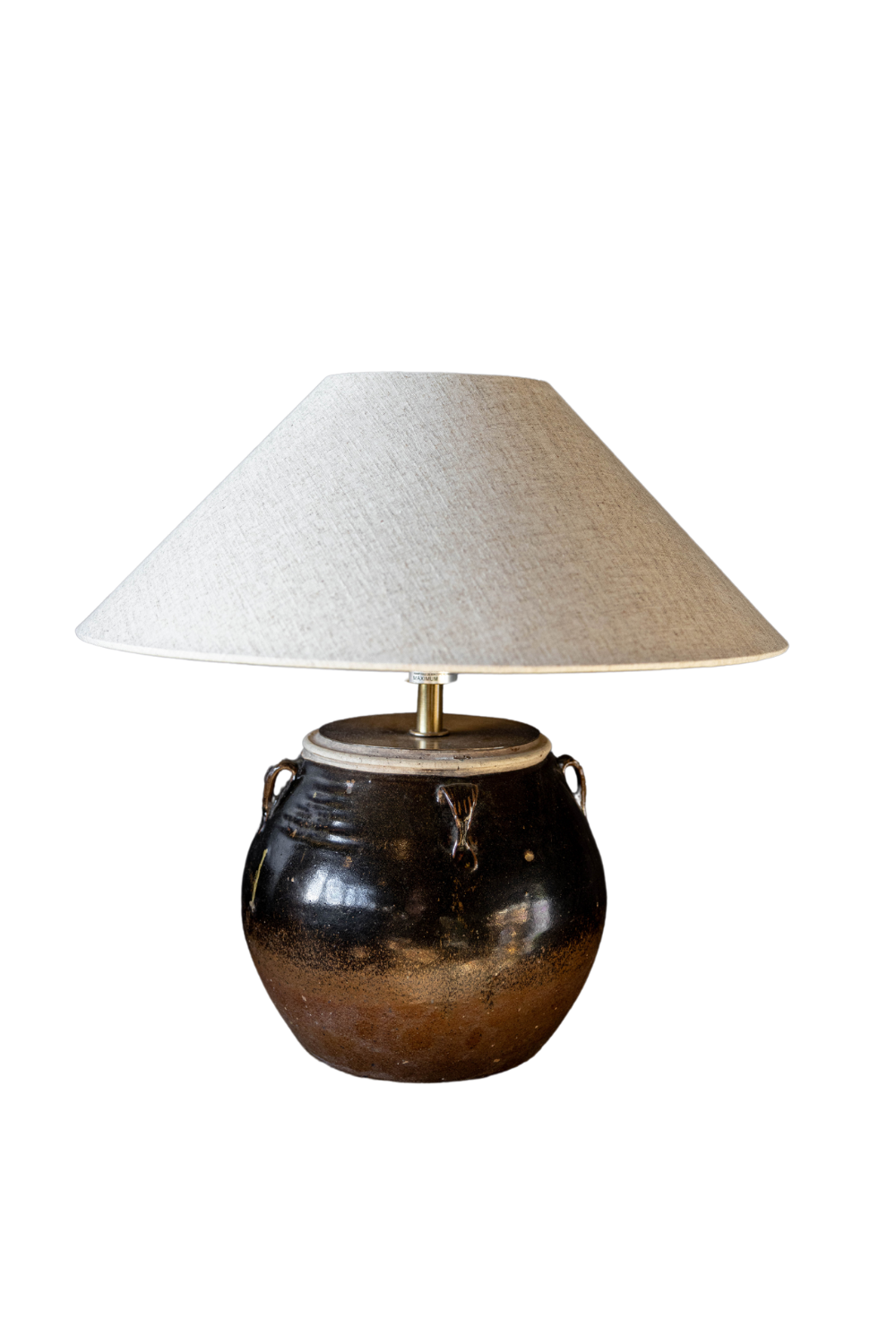 Glazed Handled Pot Table Lamp | By Luxe B Co.