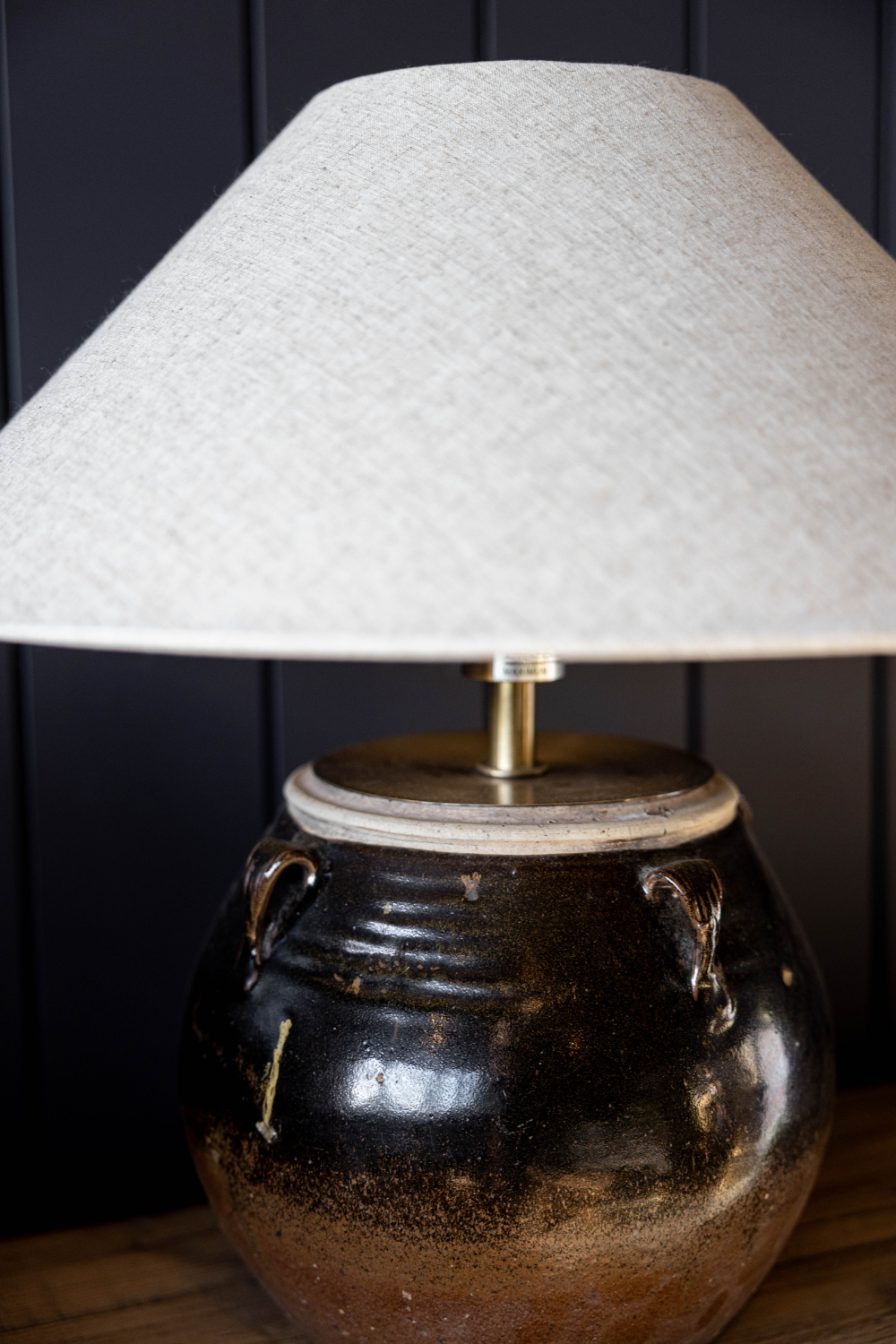 Glazed Handled Pot Table Lamp | By Luxe B Co.