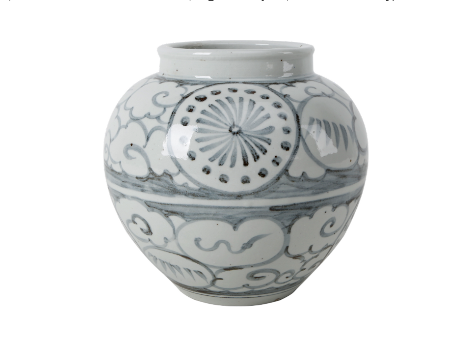 Glazed Cloud Motif Vase | By Luxe B Co.