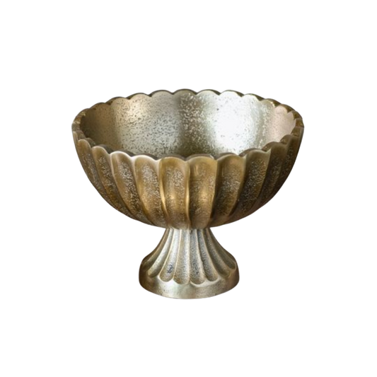 Gold Stripe Footed Compote | By Luxe B Co.