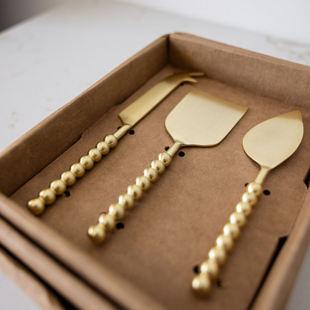 Gold Ball Cheese Knife Set | By Luxe B Co.