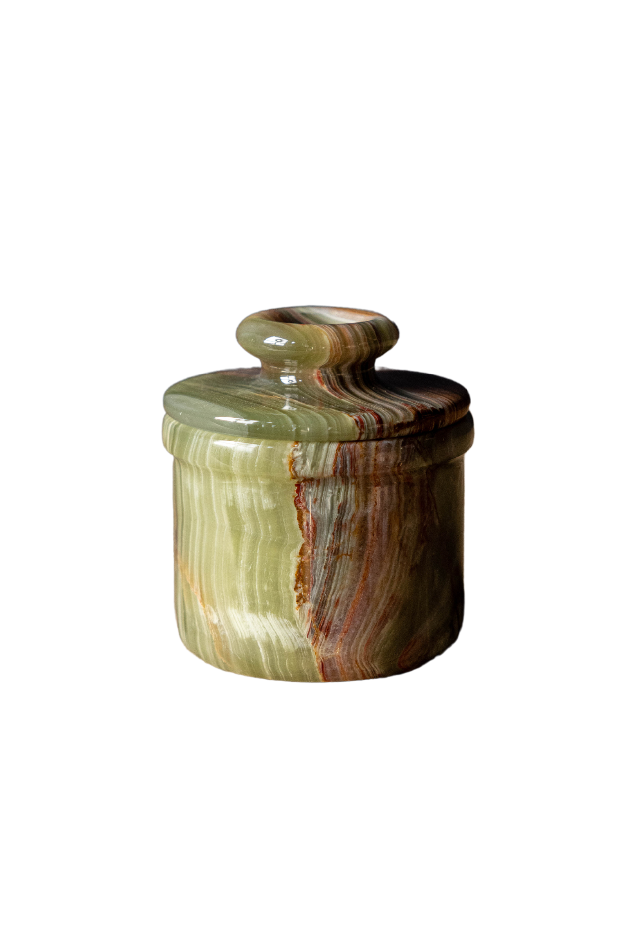 Green Marble Butter Bell w/ Knife | By Luxe B Co 