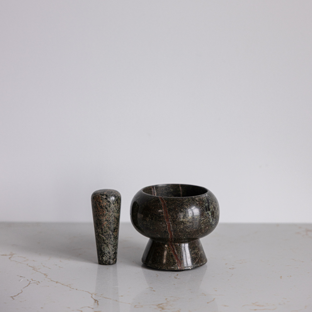 Green Forest Marble Mortar & Pestle By Luxe B Co. 
