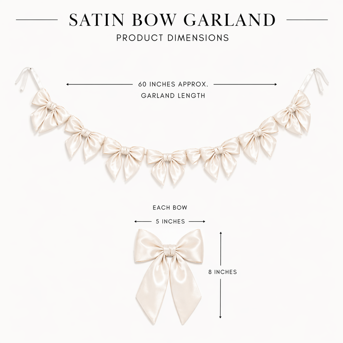Green Plaid Fabric Bow Garland By Luxe B Co. 