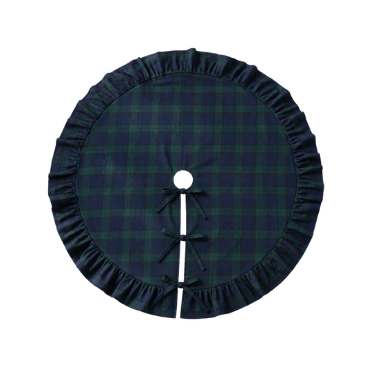 Green Plaid Ruffle Tree Skirt By Luxe B Co. 