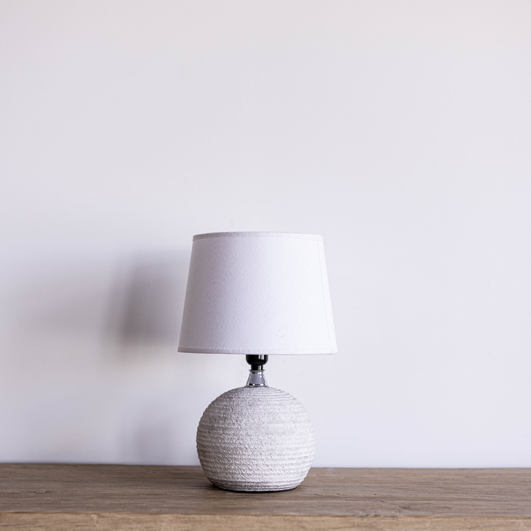 Grey Ceramic Lamp By Luxe B Co. 