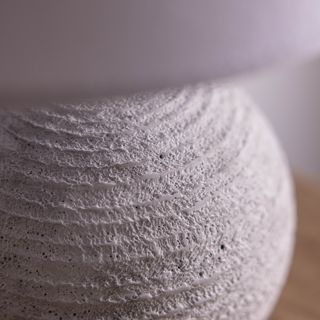 Grey Ceramic Lamp By Luxe B Co. 