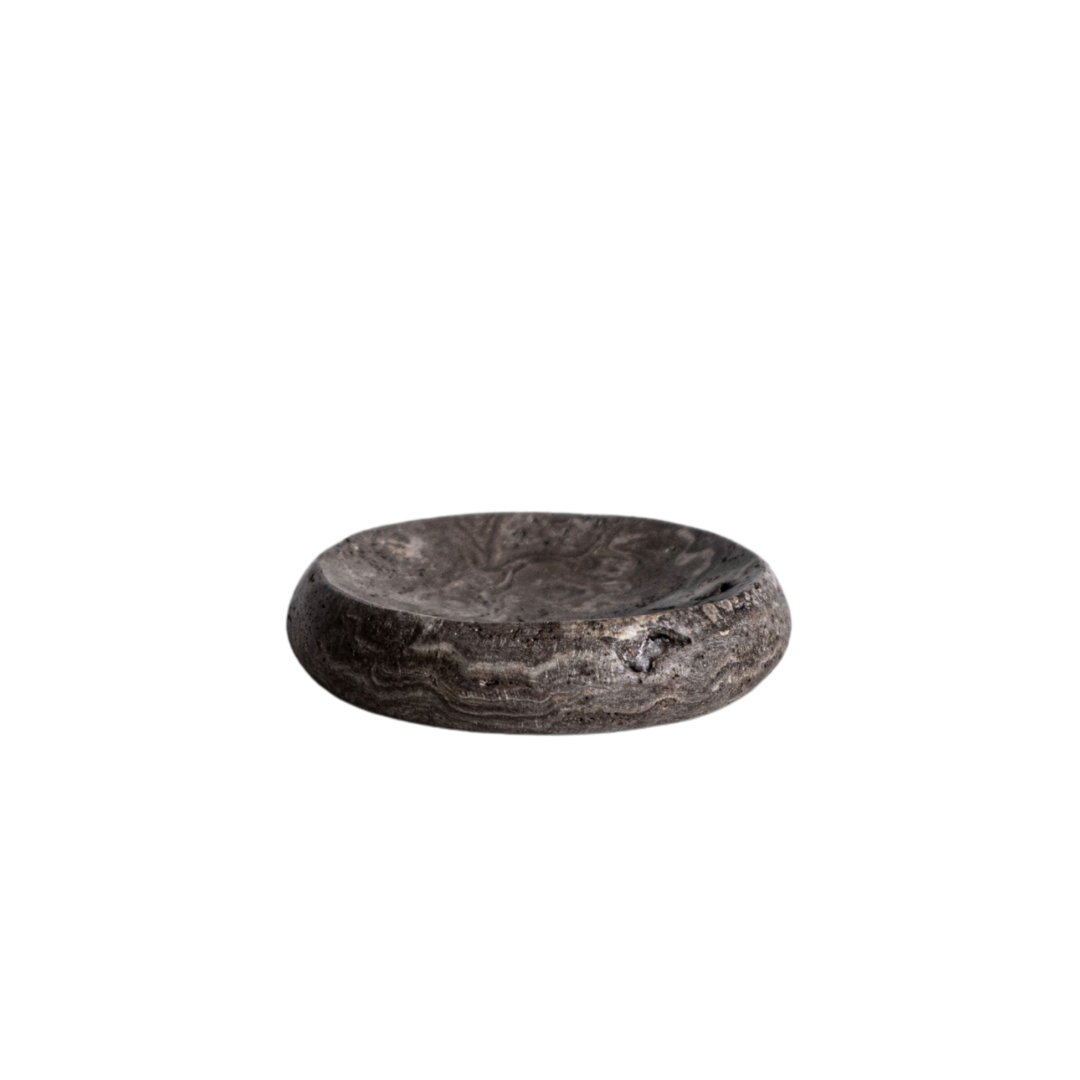 Grey Travertine Soap Dish By Luxe B Co.