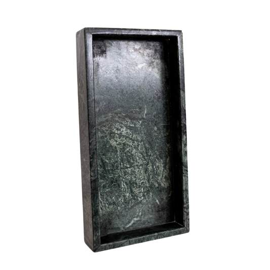 Hand Cut Green Marble Tray - Luxe B Co