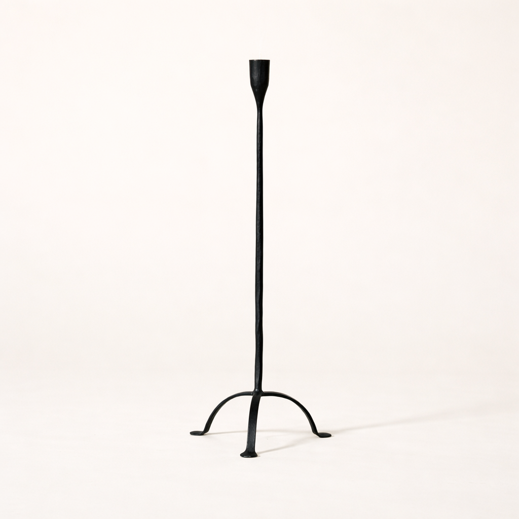 Hand-Forged Cast Iron Footed Taper Holder | By Luxe B Co. 