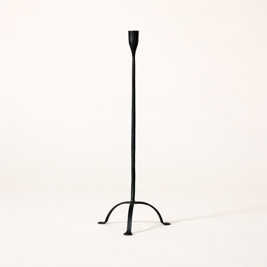 Hand-Forged Cast Iron Footed Taper Holder | By Luxe B Co. 