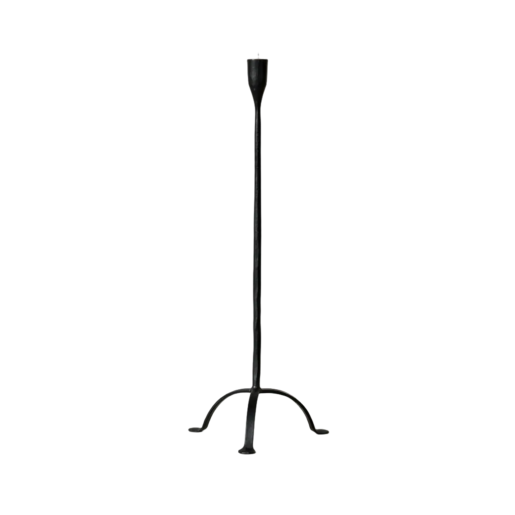 Hand-Forged Cast Iron Footed Taper Holder | By Luxe B Co. 