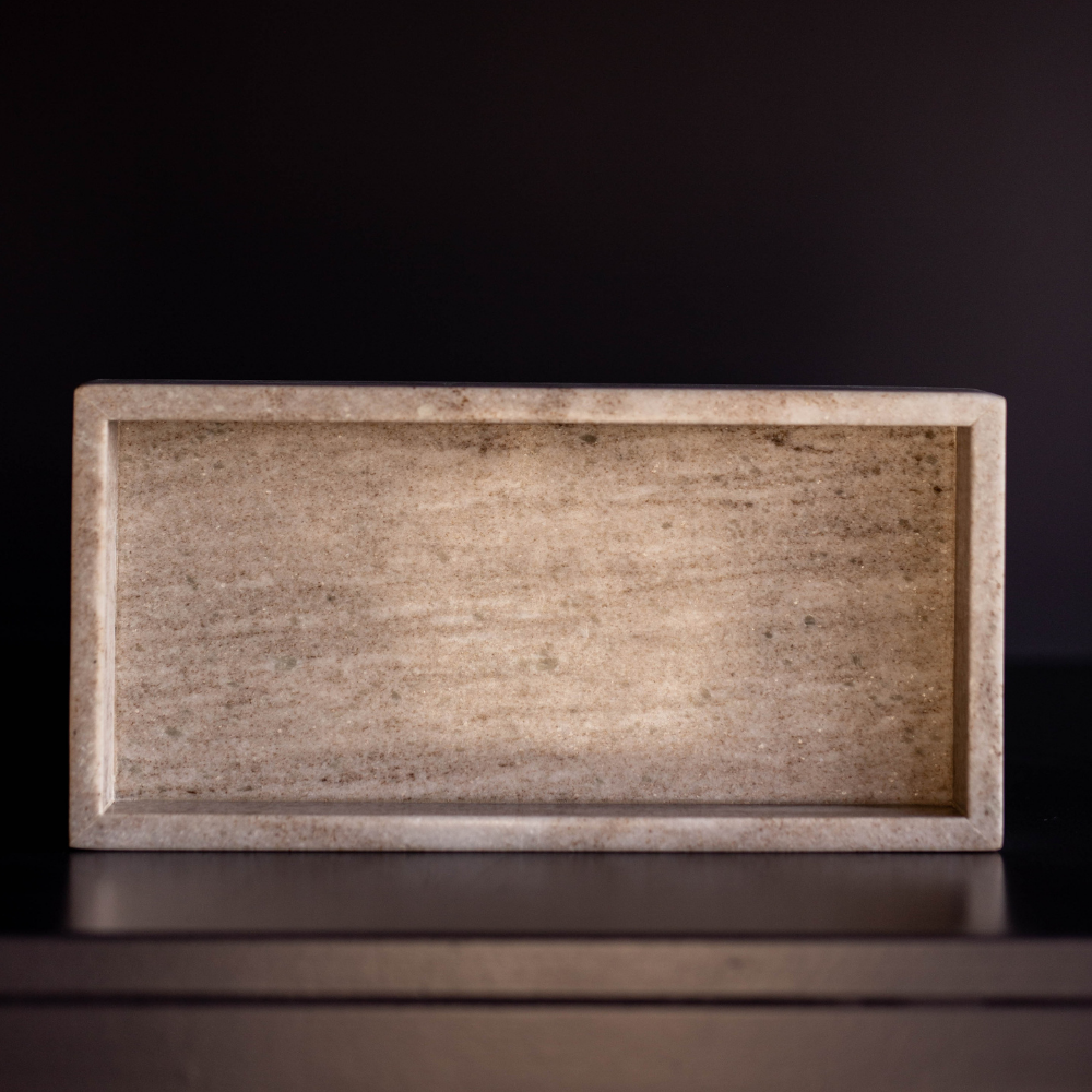 Hand Cut Stone Tray | By Luxe B Co. 