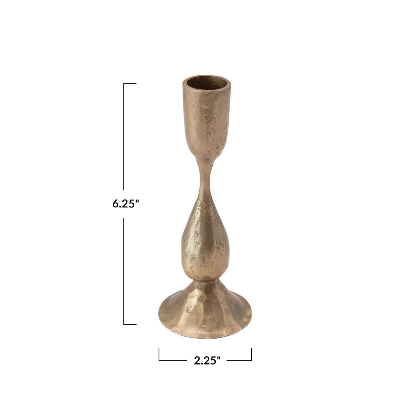 Hand Forged Gold Taper Candle Holder | By Luxe B Co.