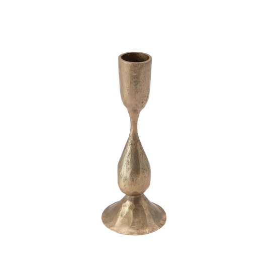Hand Forged Gold Taper Candle Holder | By Luxe B Co.