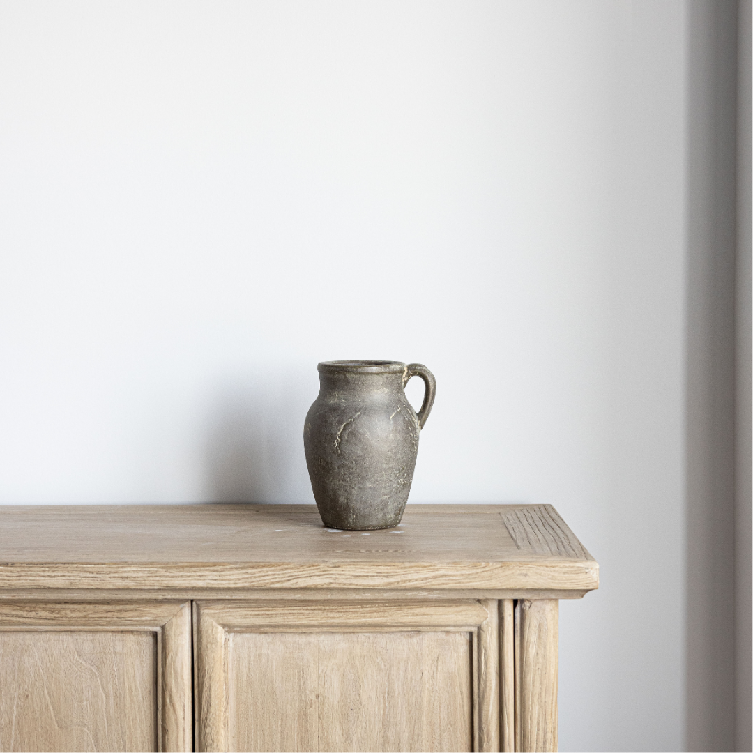 Handle Vase Charcoal | By Luxe B Co.