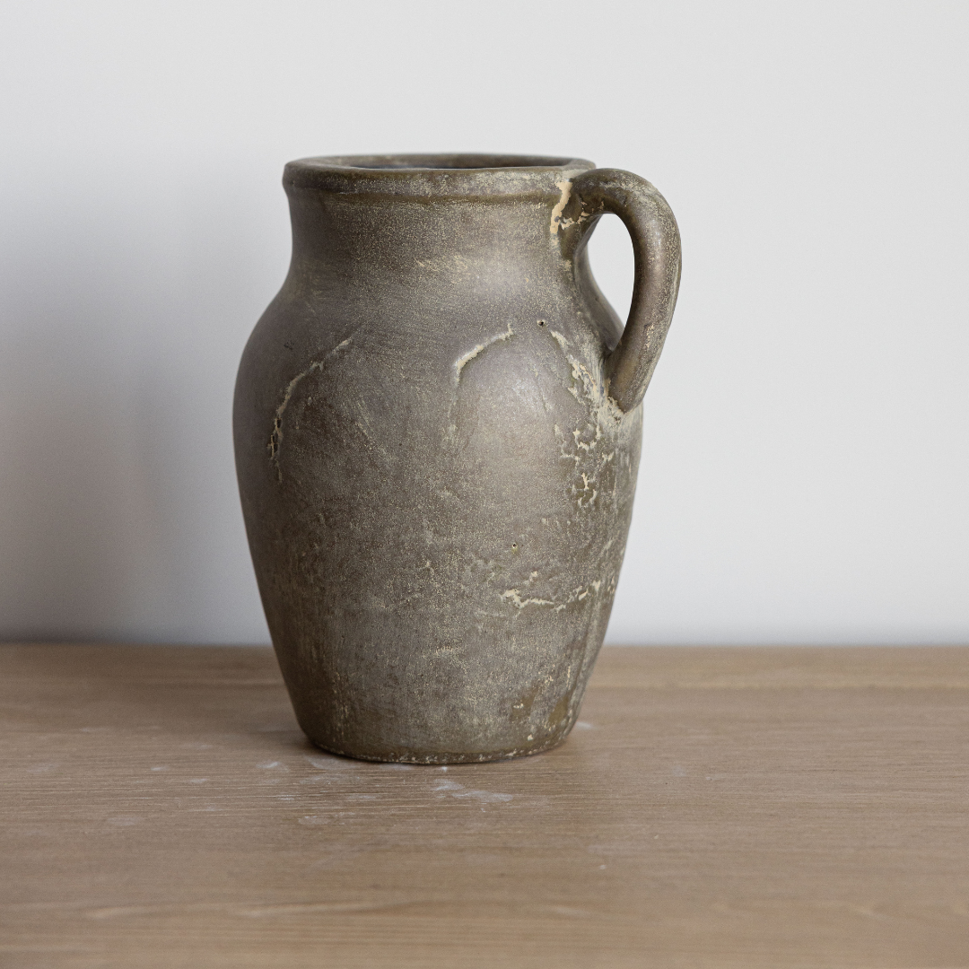 Handle Vase Charcoal | By Luxe B Co.