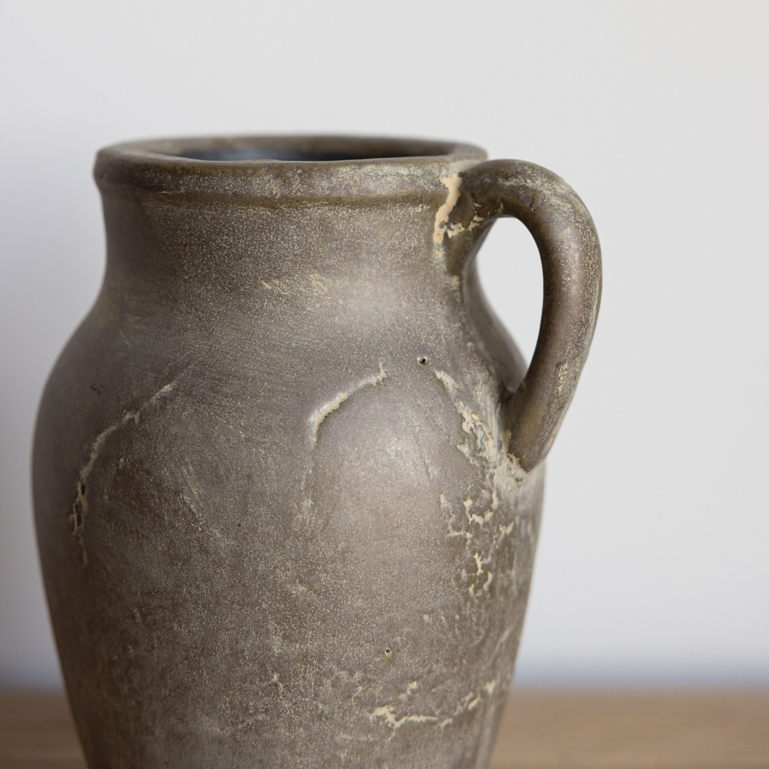 Handle Vase Charcoal | By Luxe B Co.