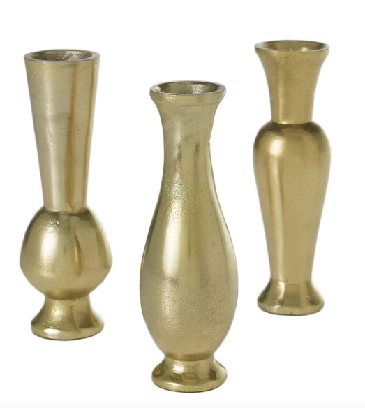 Henna Brushed Gold Bud Vase | By Luxe B Co. 