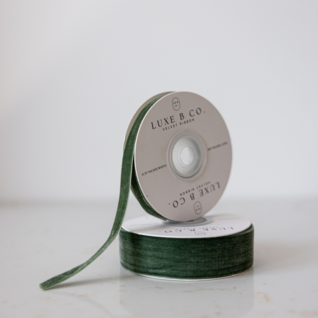 Forest Green Velvet Ribbon Holiday Decor | By Luxe B Co. 