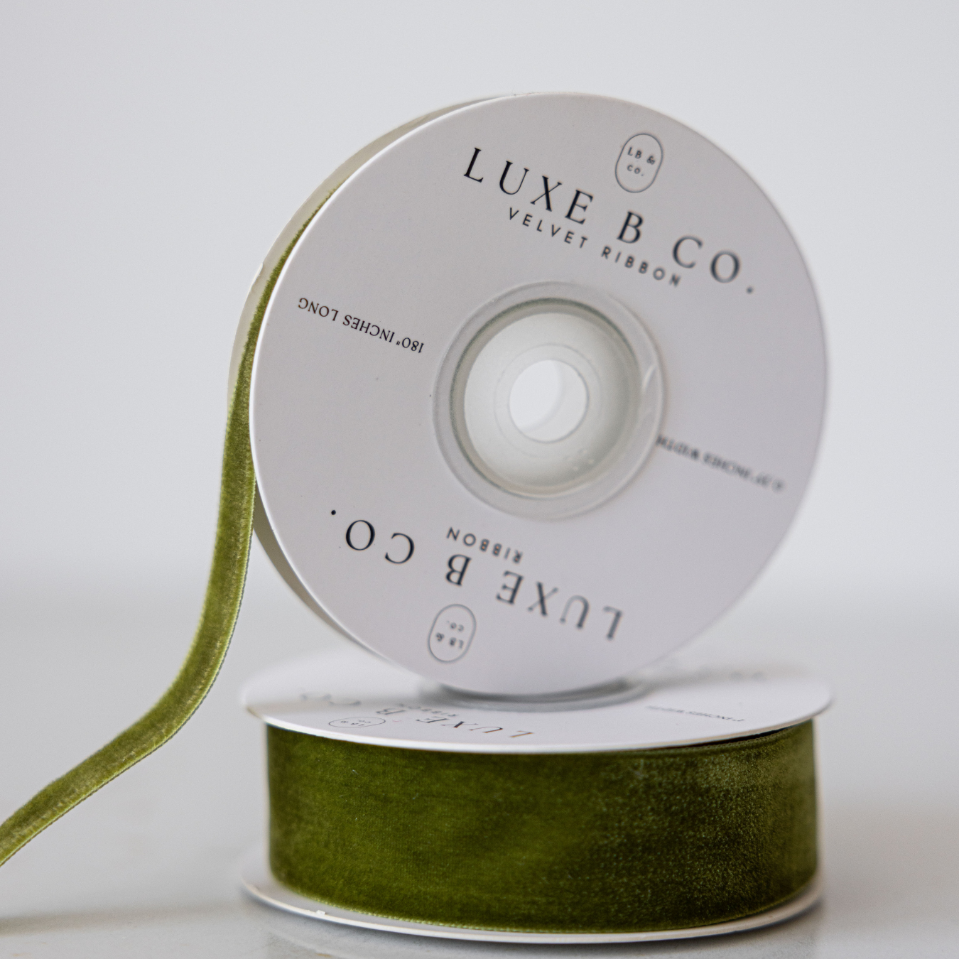 Sage Velvet Ribbon Holiday Decor | By Luxe B Co. 