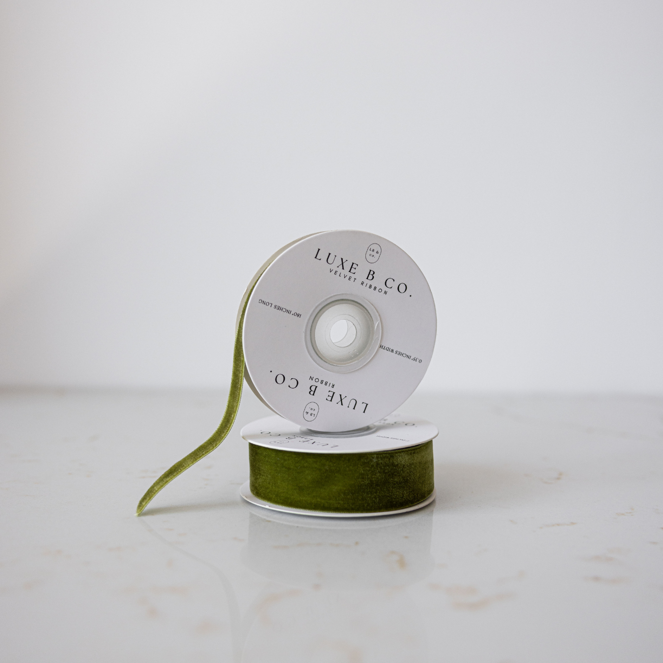 Sage Velvet Ribbon Holiday Decor | By Luxe B Co. 