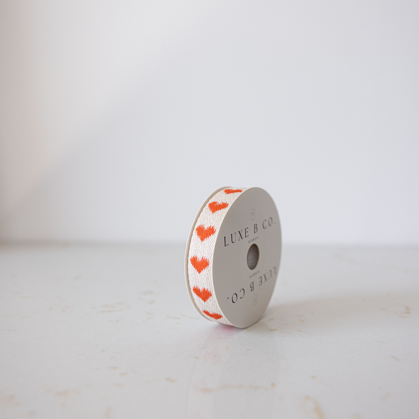 Orange Hearts Woven Ribbon | By Luxe B Co. 