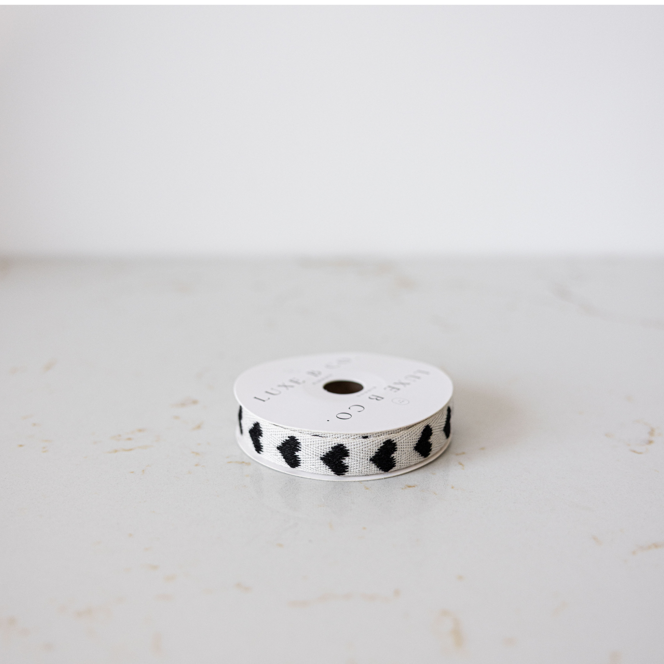 Black Hearts Woven Ribbon | By Luxe B Co.